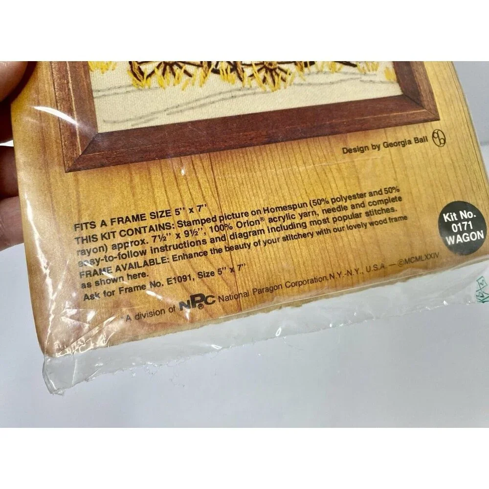 Paragon Crewel Stitchery Kit Teeny Weenies Wagon Kit 0171 Vintage New Craft‎